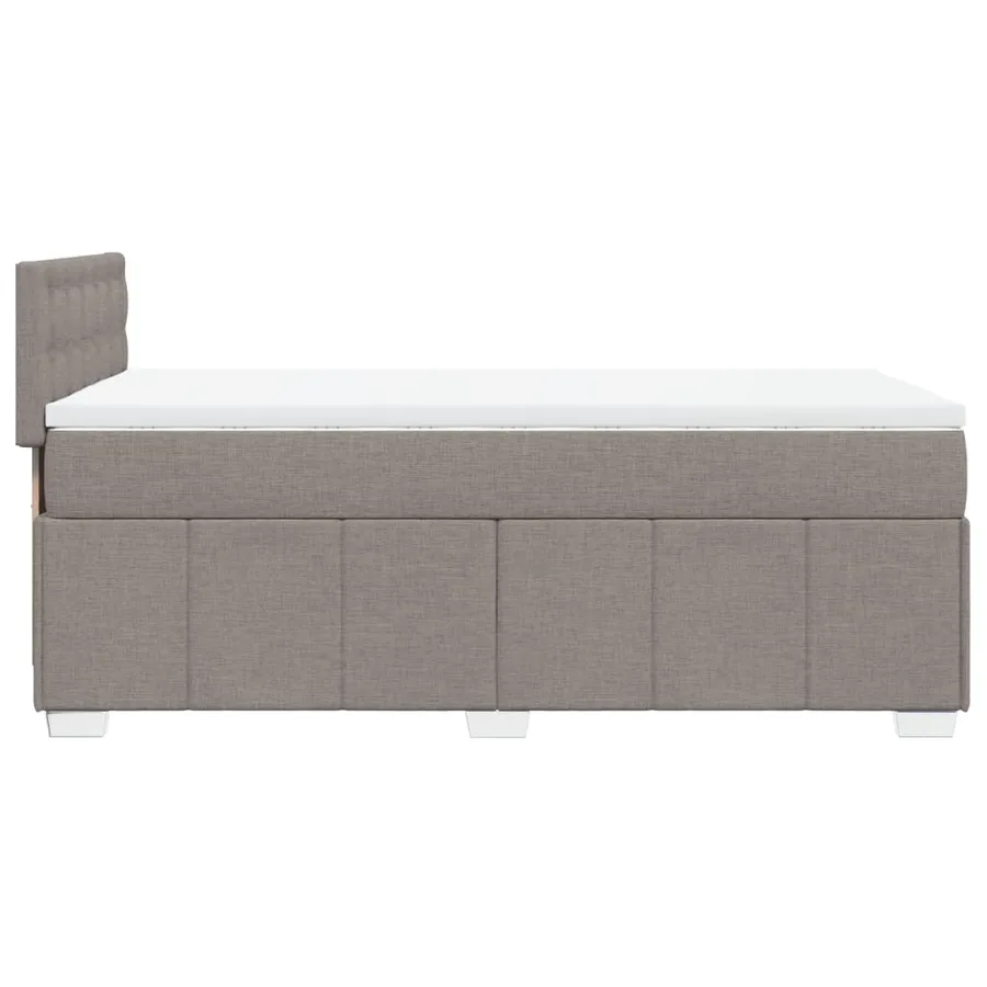Sommier à lattes de lit avec matelas Taupe 90x190 cm Tissu - 5