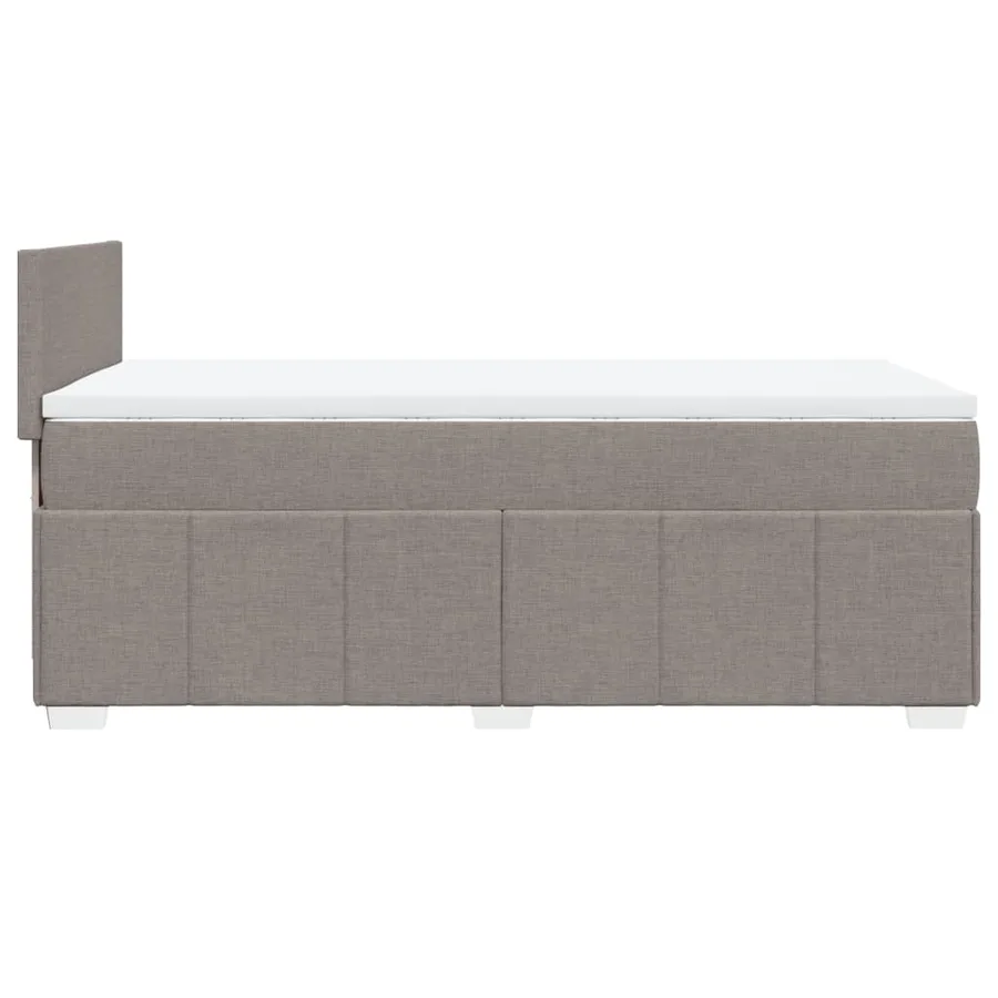 Sommier à lattes de lit avec matelas Taupe 90x190 cm Tissu - 5