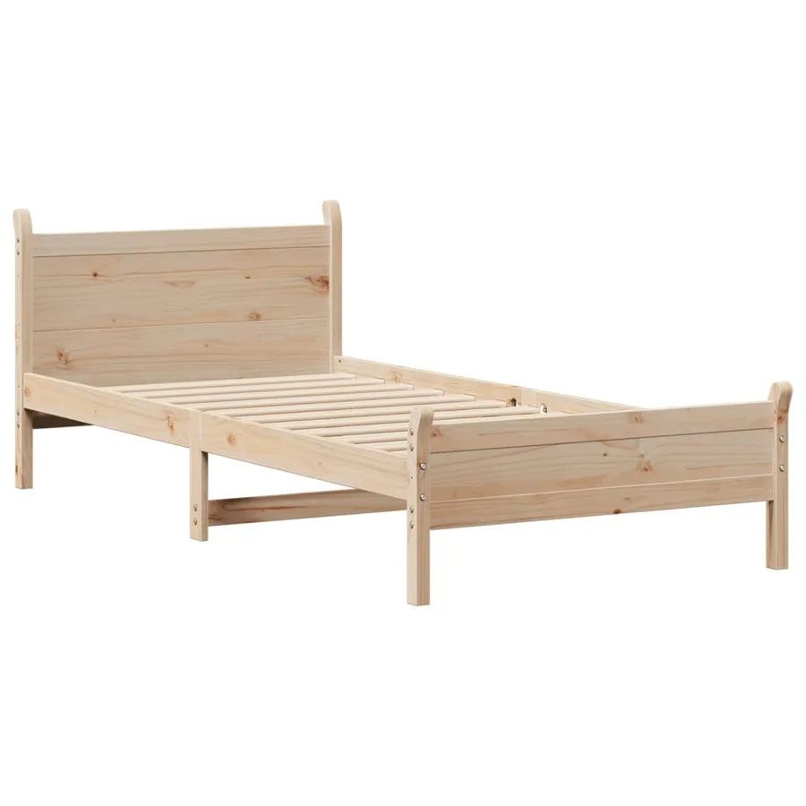 Cadre de lit sans matelas 90x200 cm bois de pin massif - 3