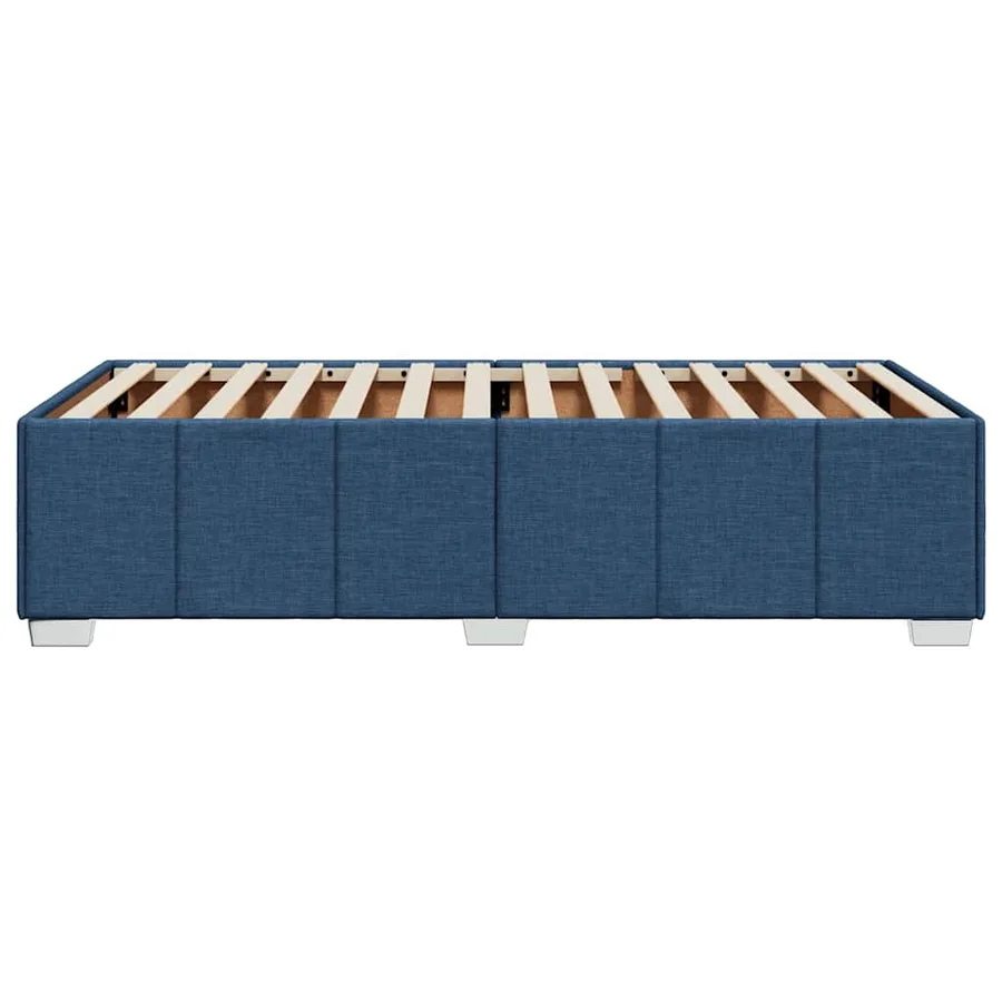 Cadre de lit sans matelas bleu 100x200 cm tissu - 5