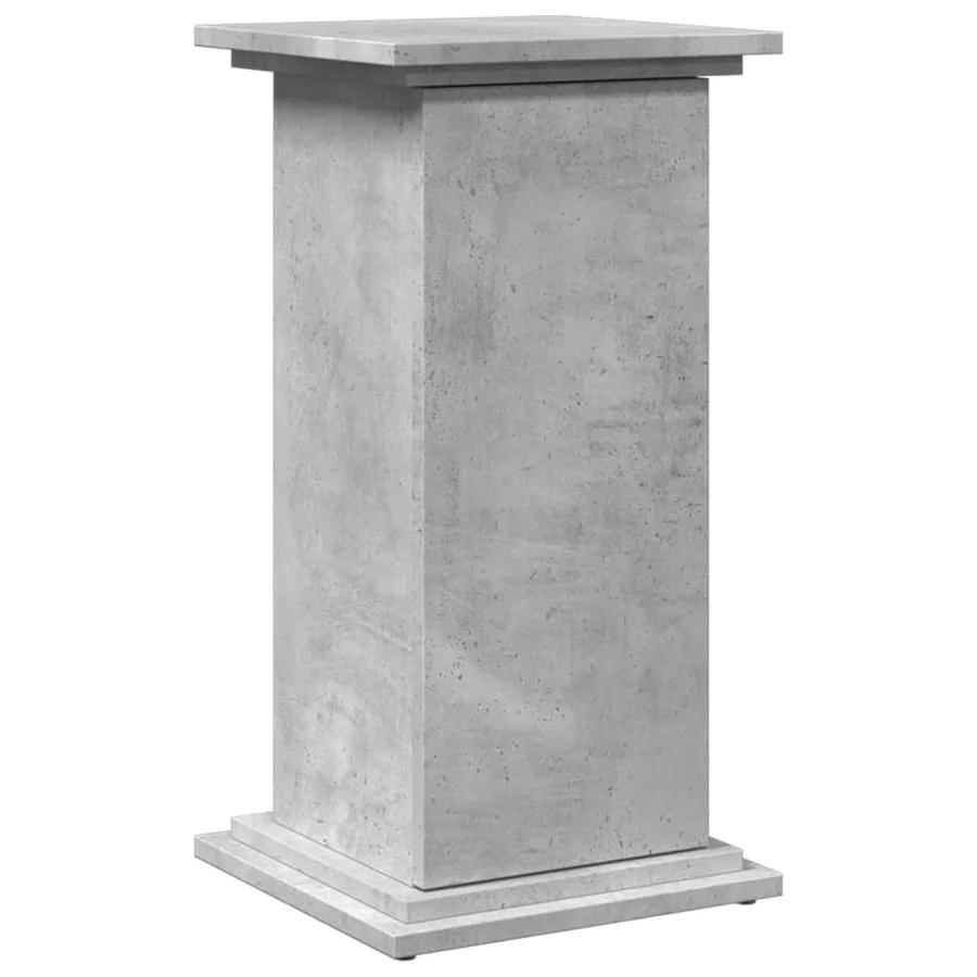 Piédestal avec rangement gris béton 31x30x60 cm bois ingénierie - 2