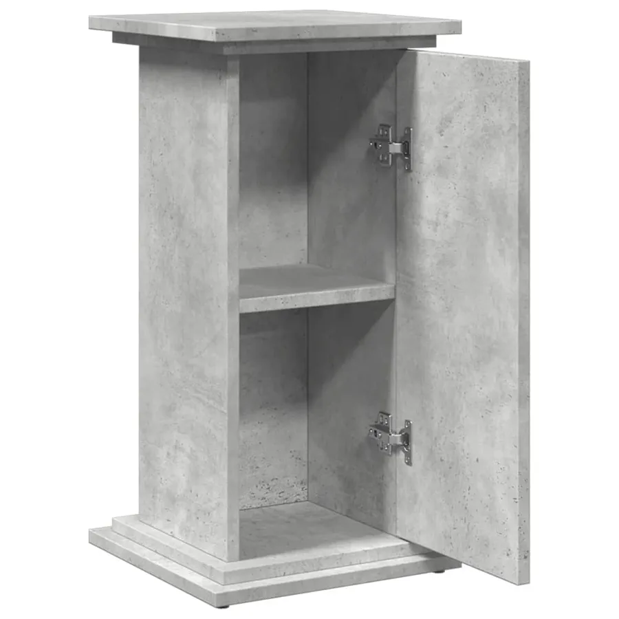 Piédestal avec rangement gris béton 31x30x60 cm bois ingénierie - 6