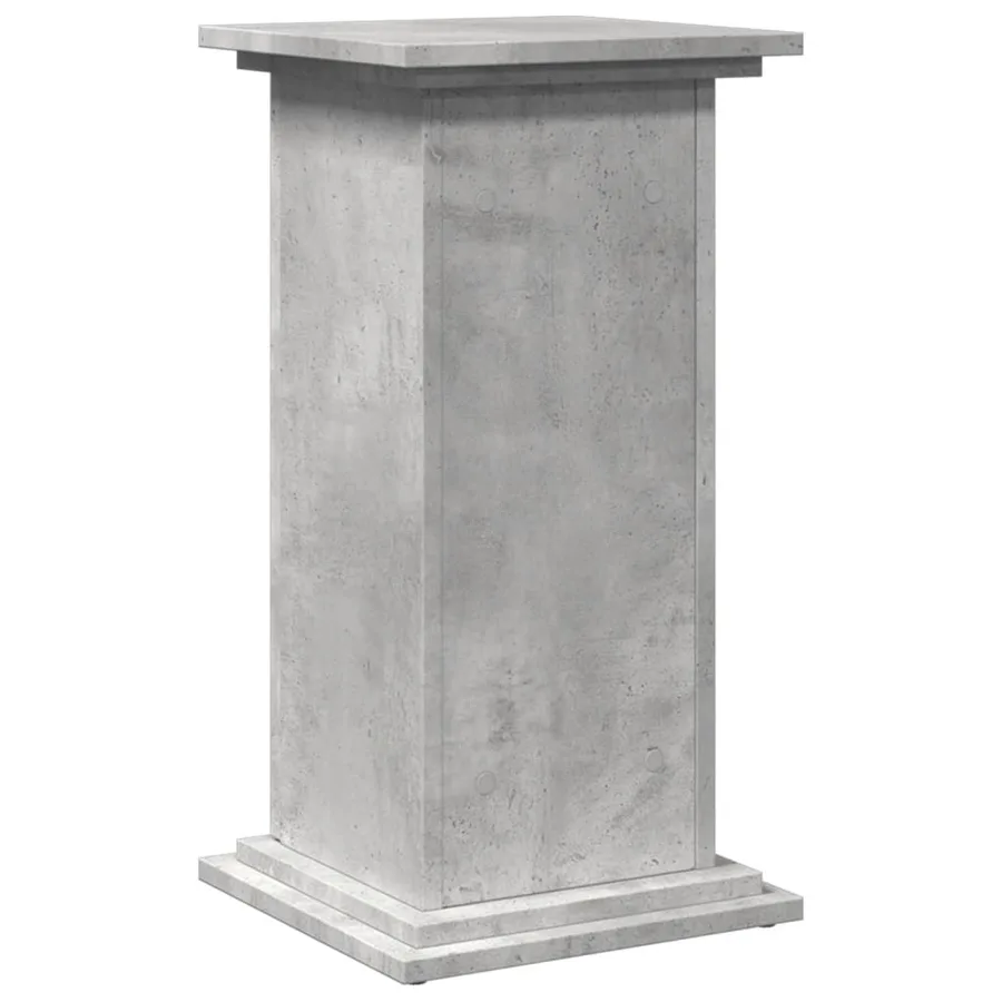 Piédestal avec rangement gris béton 31x30x60 cm bois ingénierie - 8