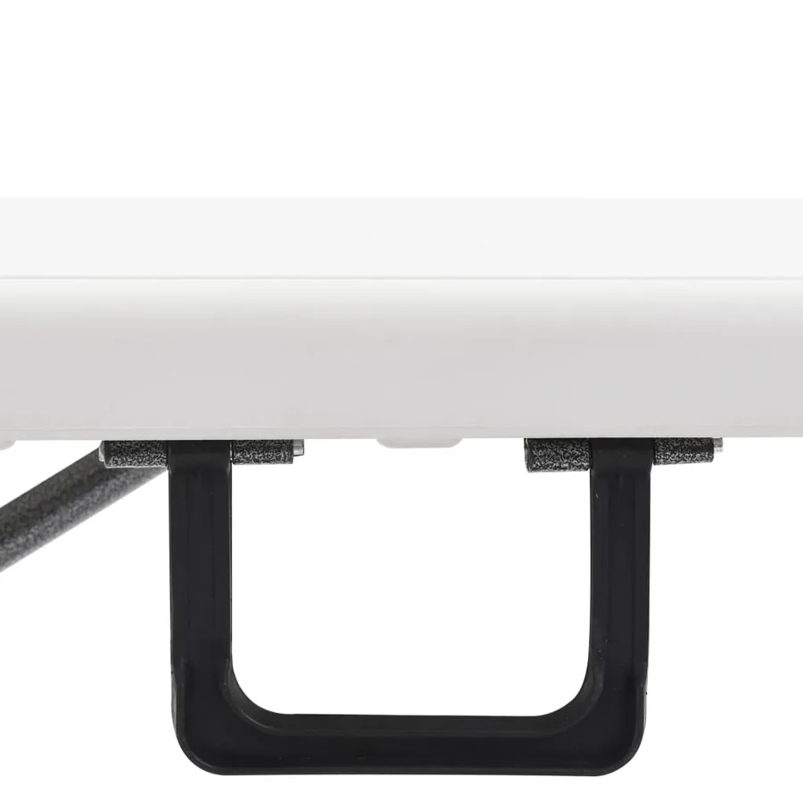 Bancs de jardin pliables lot de 2 180 cm PEHD Blanc - 7