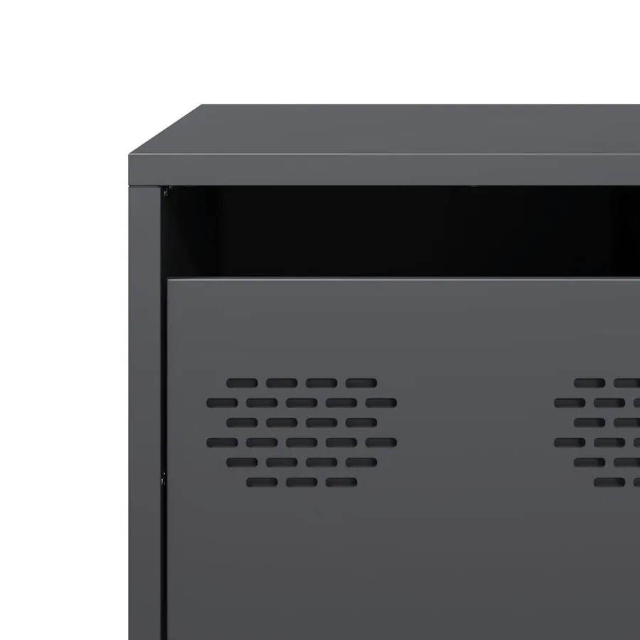 Table basse anthracite 101,5x50x43,5 cm acier laminé à froid - 11