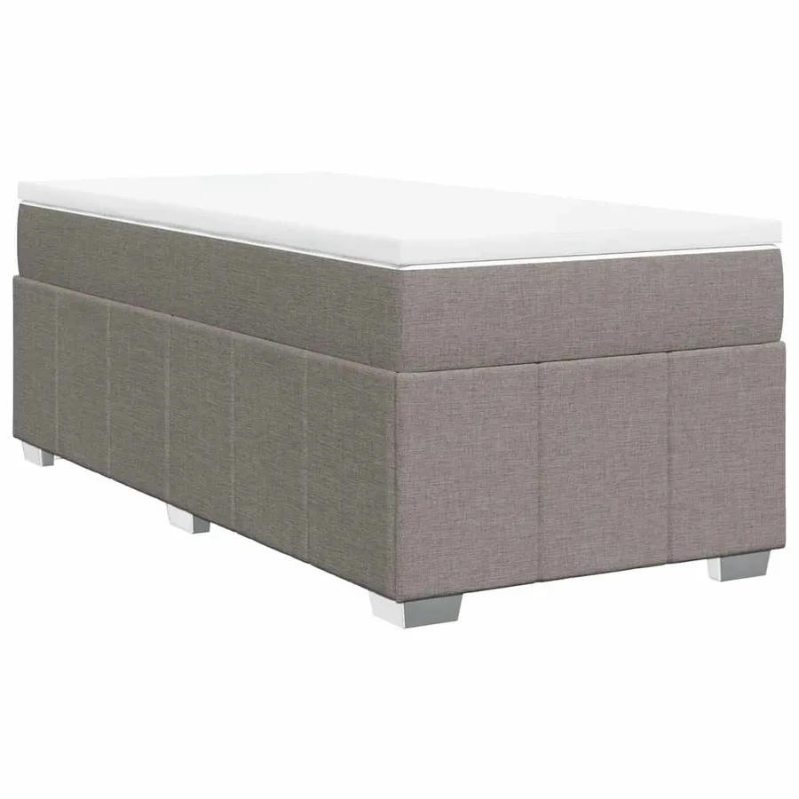 Sommier à lattes de lit avec matelas Taupe 100x200 cm Tissu - 2