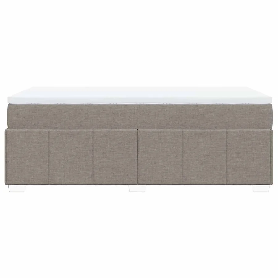 Sommier à lattes de lit avec matelas Taupe 100x200 cm Tissu - 8