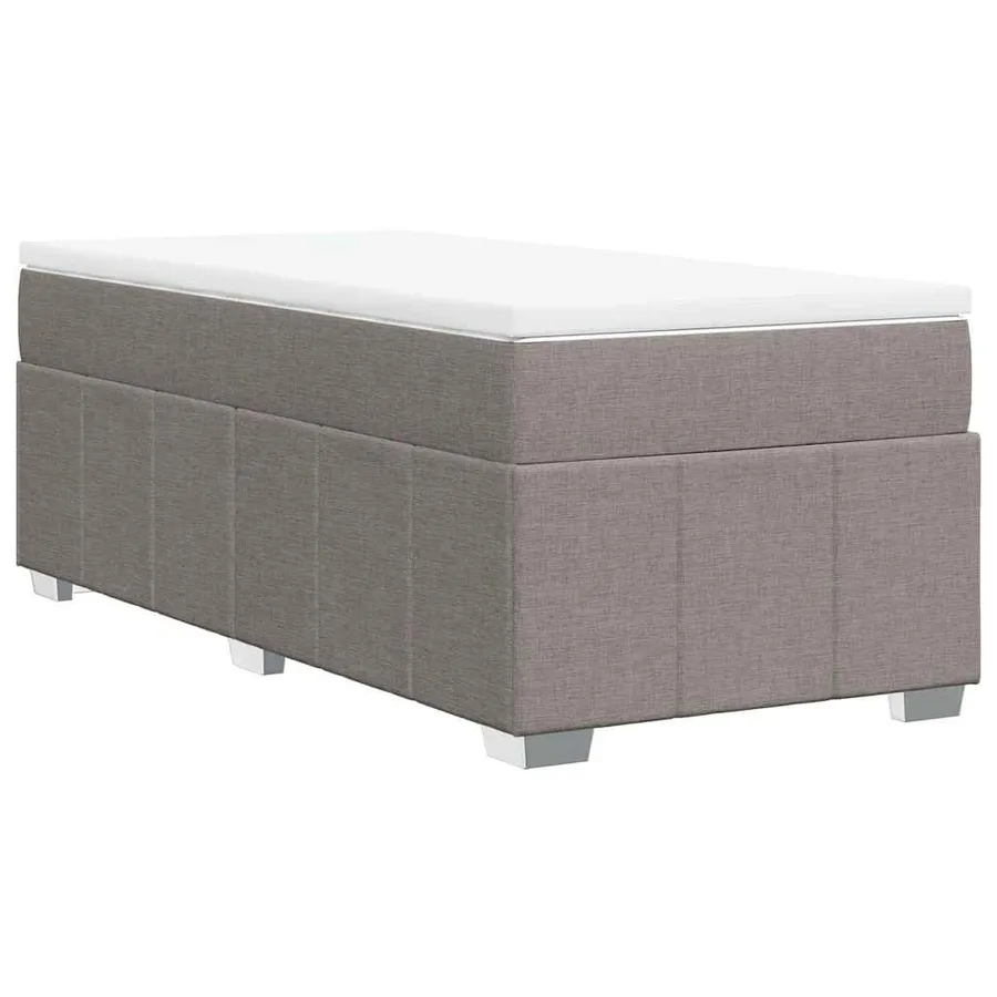 Sommier à lattes de lit avec matelas Taupe 100x200 cm Tissu - 9