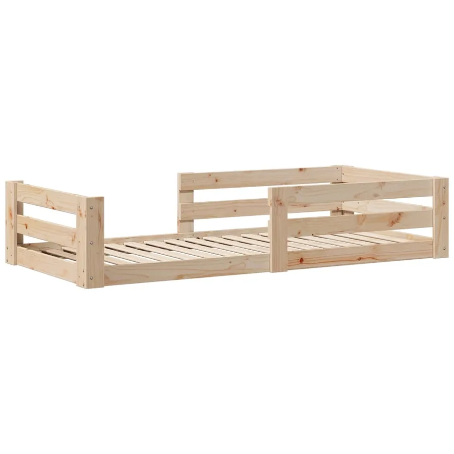 Cadre de lit sans matelas 75x190 cm bois de pin massif - 3