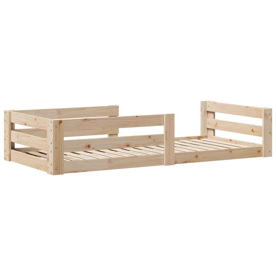 Cadre de lit sans matelas 75x190 cm bois de pin massif - 6