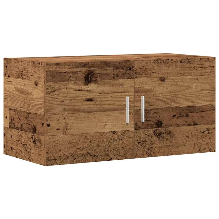 Meuble mural vieux bois 80x39x40 cm bois d'ingénierie - 2