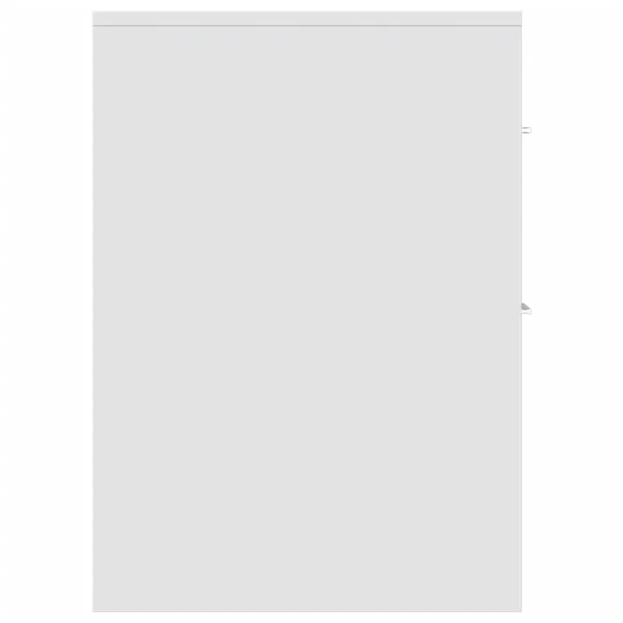 Armoire de salle de bain étroite avec roulettes blanc - 5