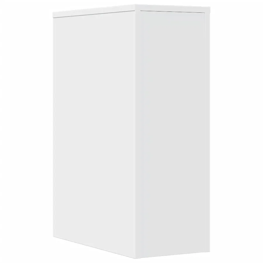 Armoire de salle de bain étroite avec roulettes blanc - 6