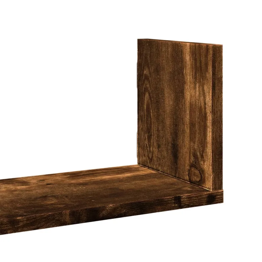Étagères murales 3 pcs chêne fumé 80x18x18 cm bois d'ingénierie - 7