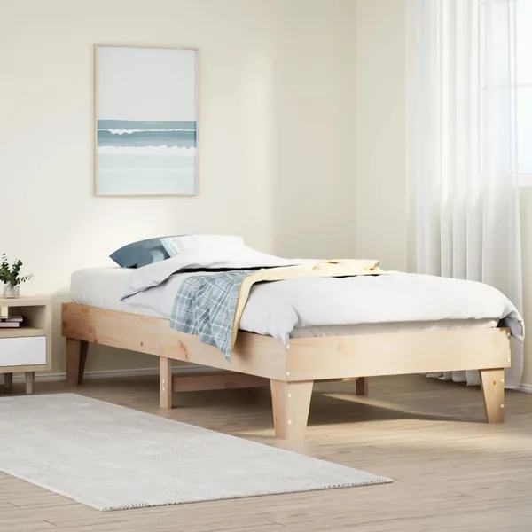 Cadre de lit sans matelas 90x200 cm bois de pin massif