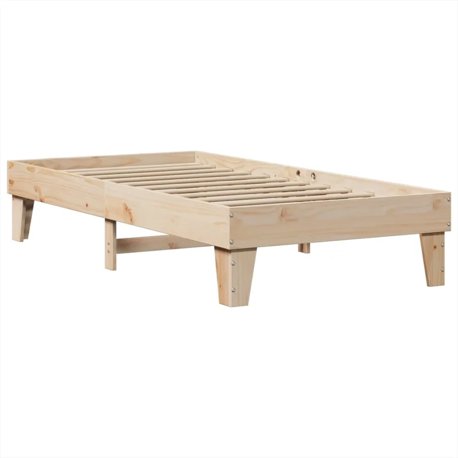 Cadre de lit sans matelas 90x200 cm bois de pin massif - 3