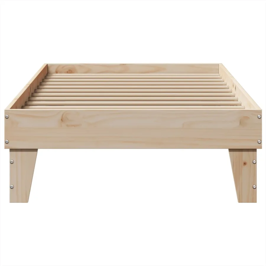 Cadre de lit sans matelas 90x200 cm bois de pin massif - 4
