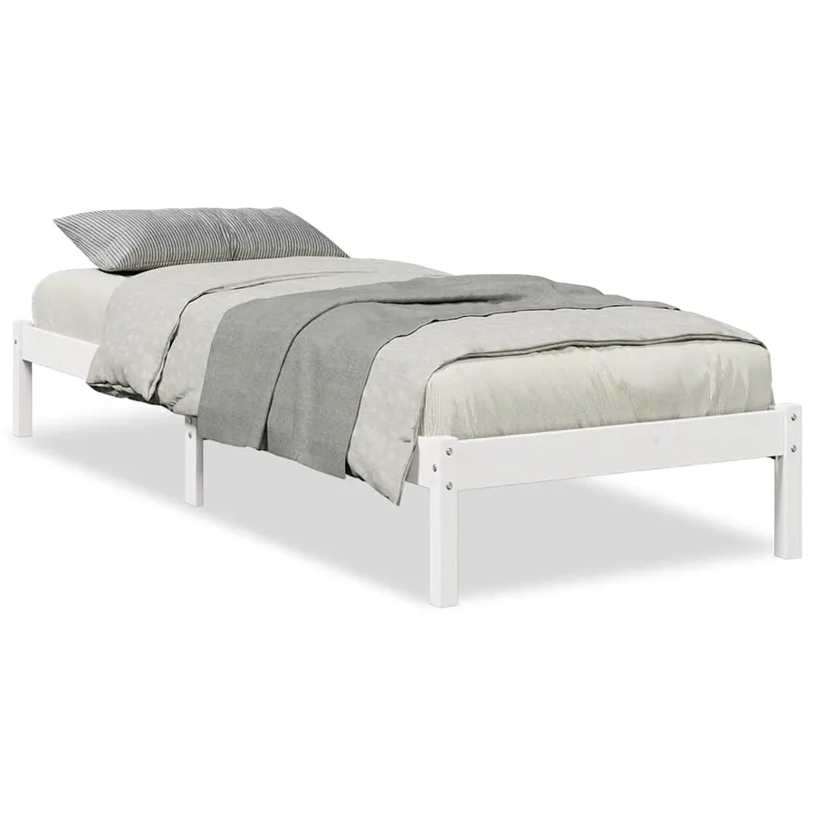Cadre de lit extra long sans matelas 100x210 cm bois massif pin - 2