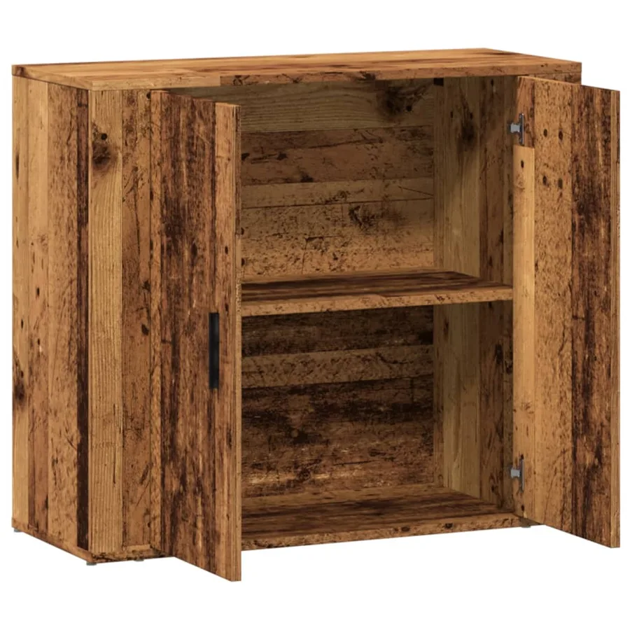 Buffet vieux bois 80x33x70 cm bois d'ingénierie - 5