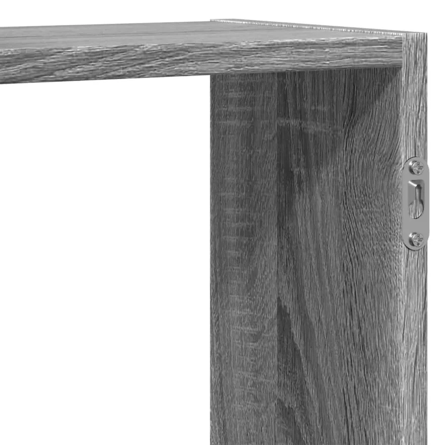 Étagère murale sonoma gris 129x18x42 cm bois ingénierie - 8