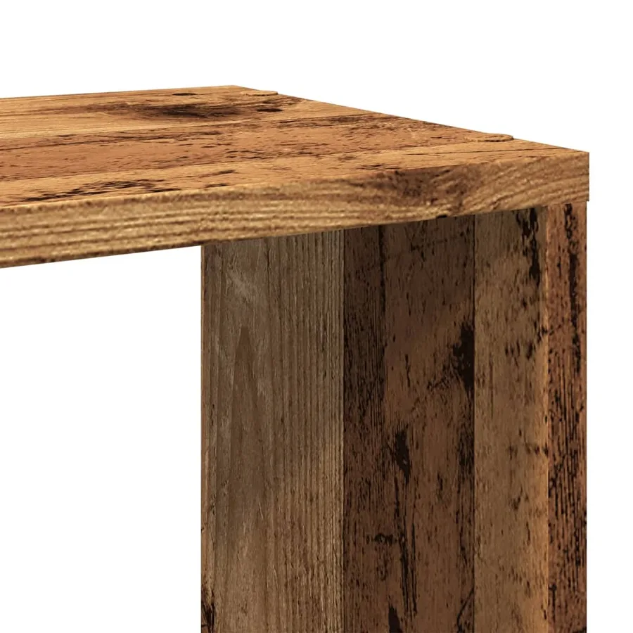 Meuble TV vieux bois 100x24x32 cm bois d'ingénierie - 7