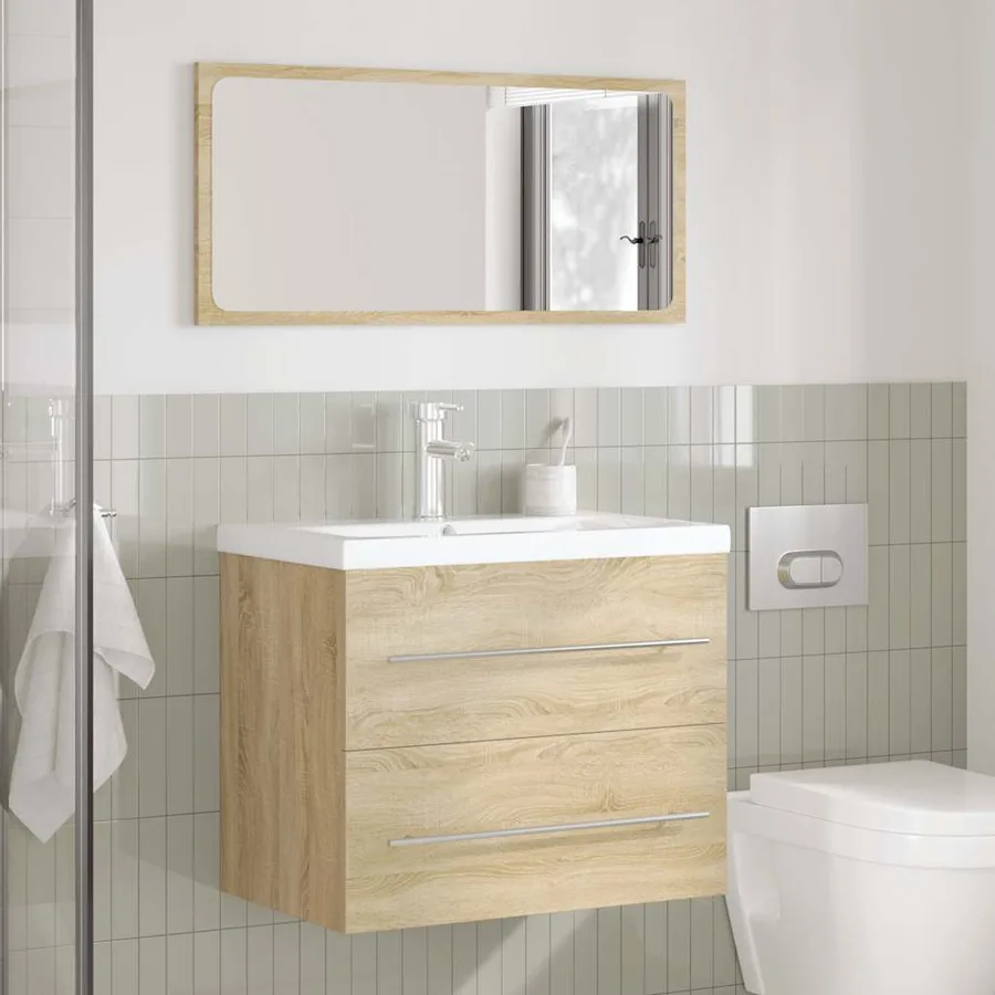 Ensemble de meubles de salle de bain 2 pcs chêne sonoma - 3