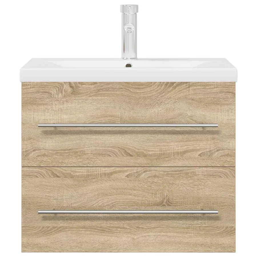 Ensemble de meubles de salle de bain 2 pcs chêne sonoma - 4