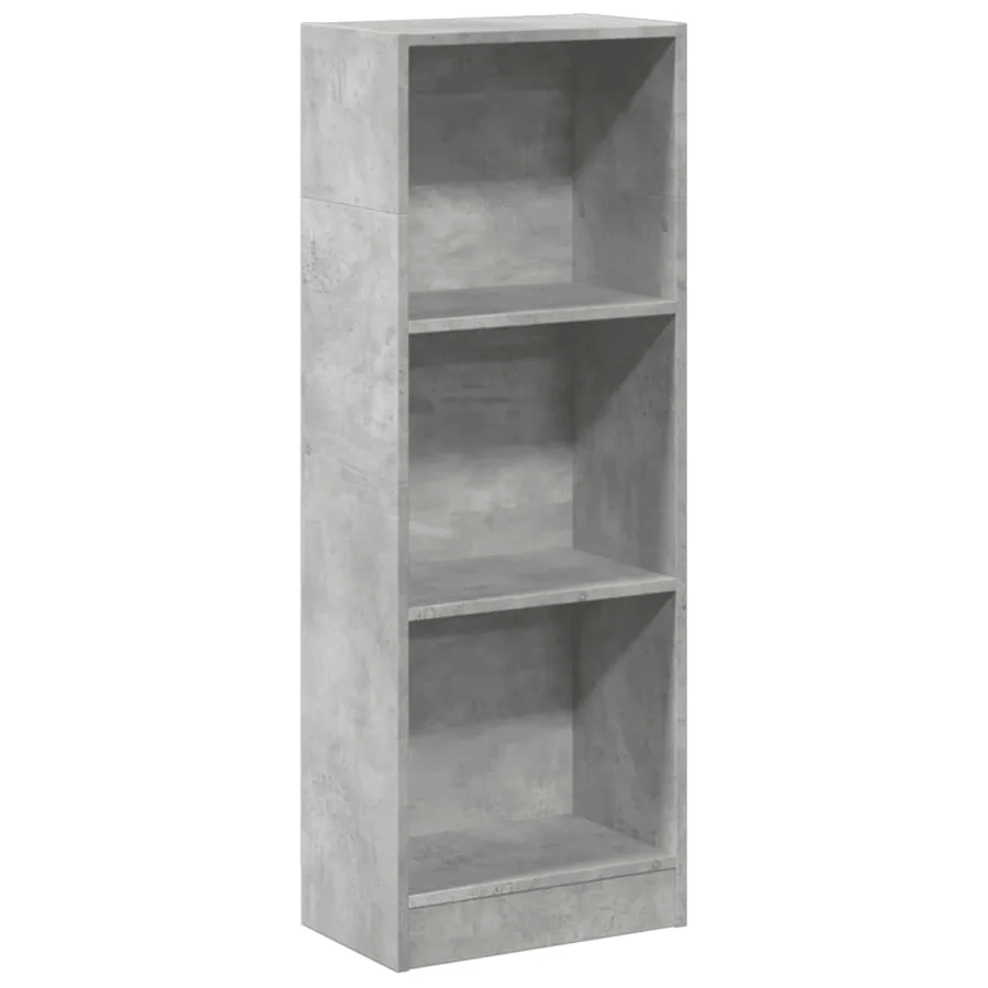 Bibliothèque gris béton 40x24x109 cm bois d'ingénierie - 2