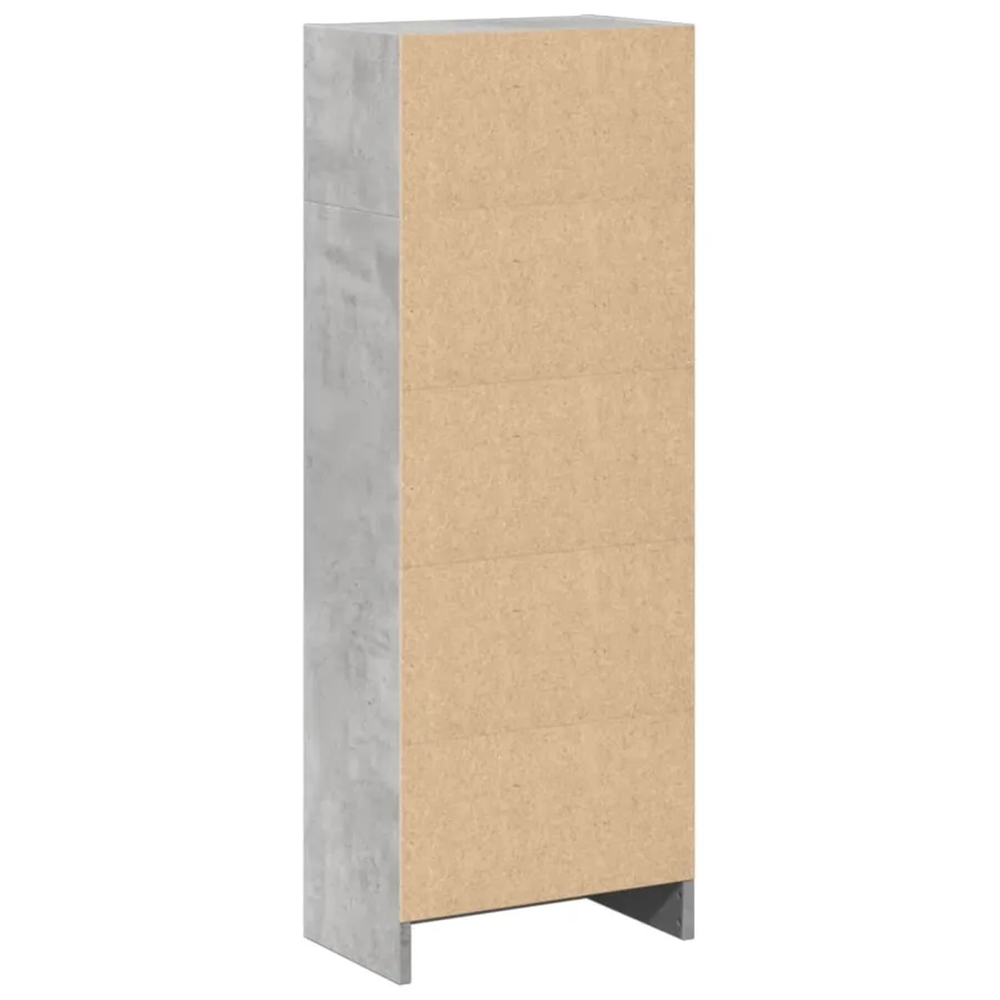 Bibliothèque gris béton 40x24x109 cm bois d'ingénierie - 5