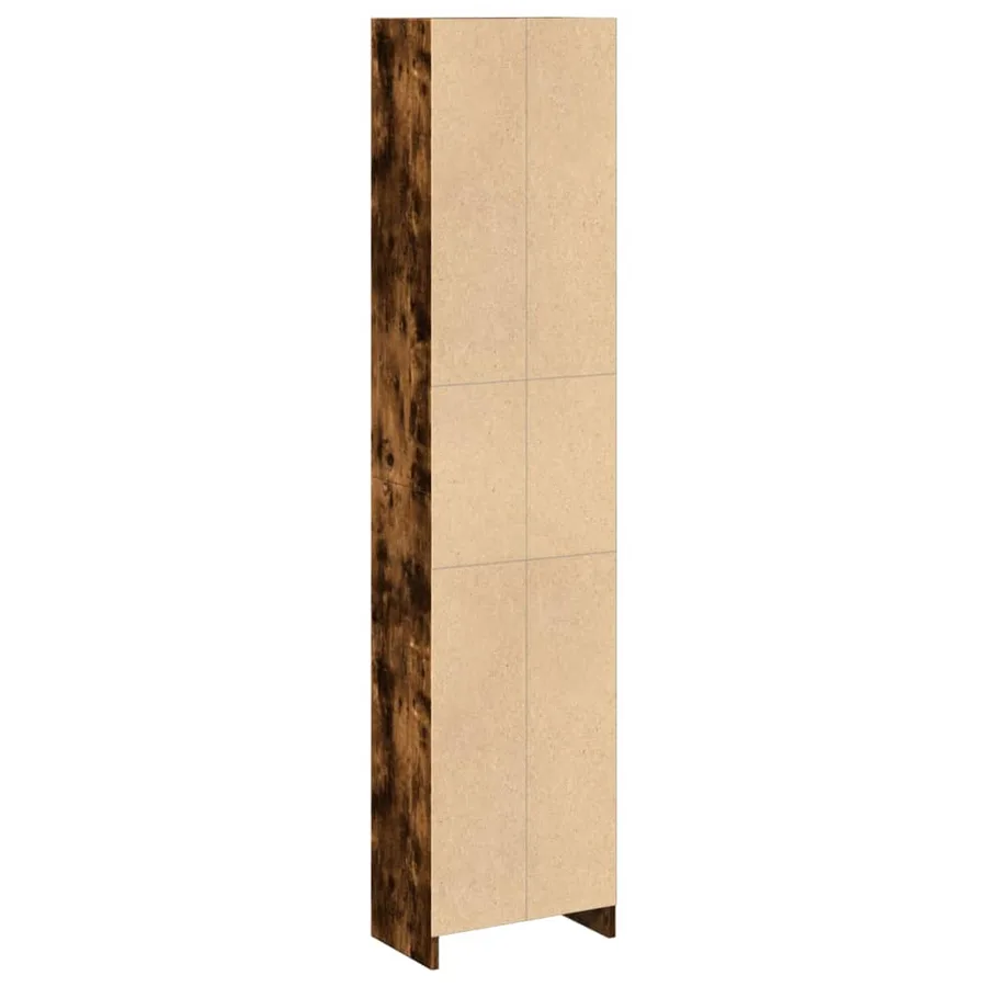 Bibliothèque chêne fumé 40x24x176 cm bois d'ingénierie - 5