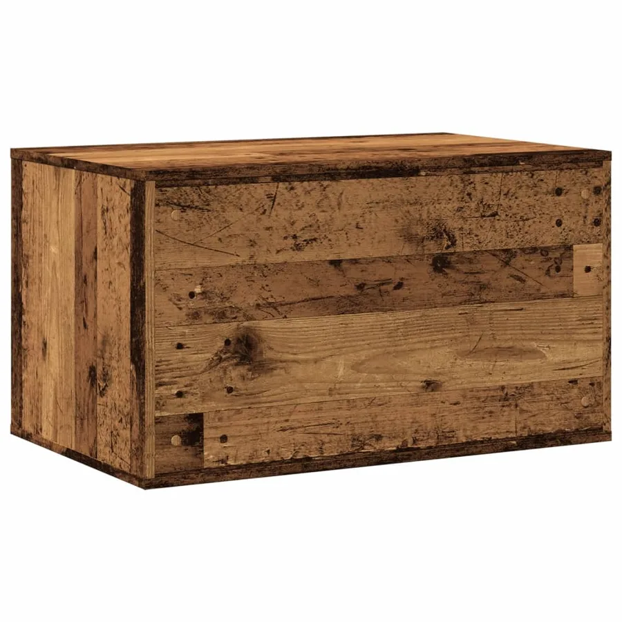 Meuble de bac à litière pour chat vieux bois bois d'ingénierie - 7