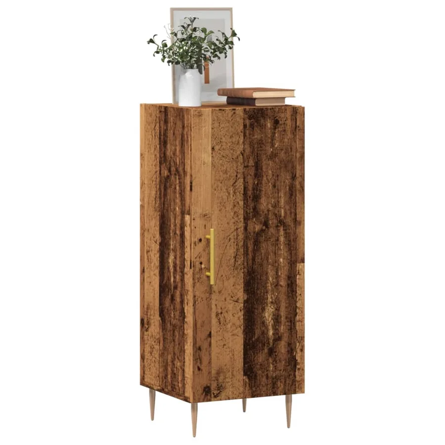 Buffet vieux bois 34,5x34x90 cm bois d'ingénierie - 3
