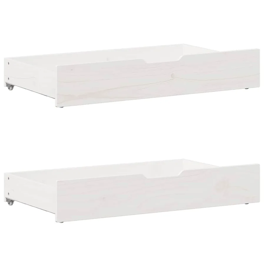 Cadre de lit sans matelas blanc 140x200 cm bois de pin massif - 6