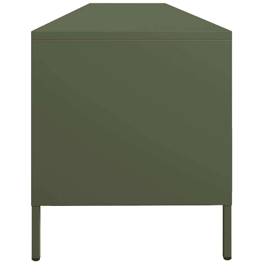 Meuble TV vert olive 202x39x43,5 cm acier laminé à froid - 6