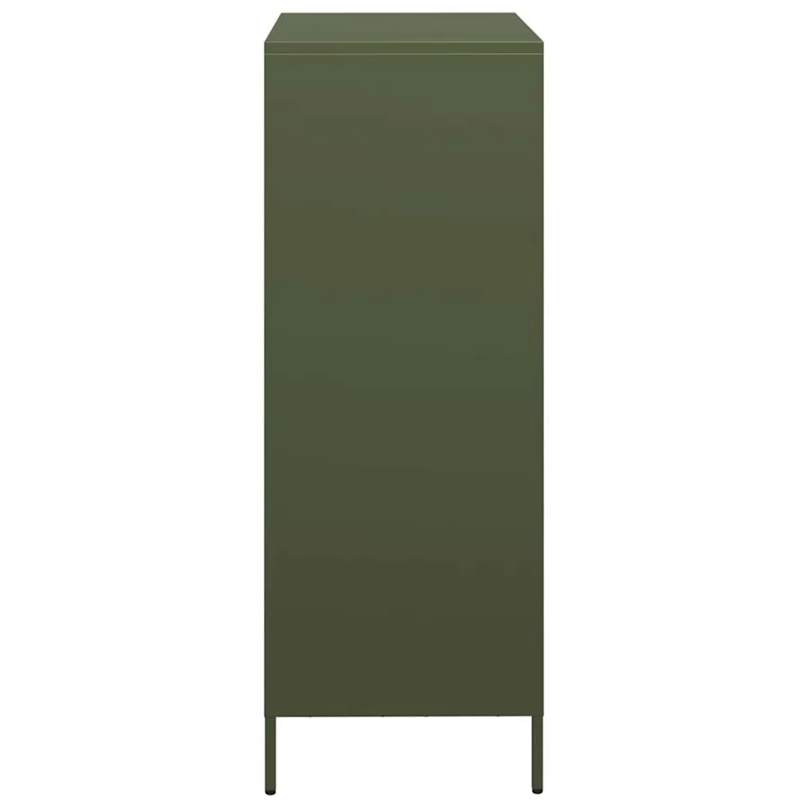 Buffet vert olive 39x35x103,5 cm acier - 6