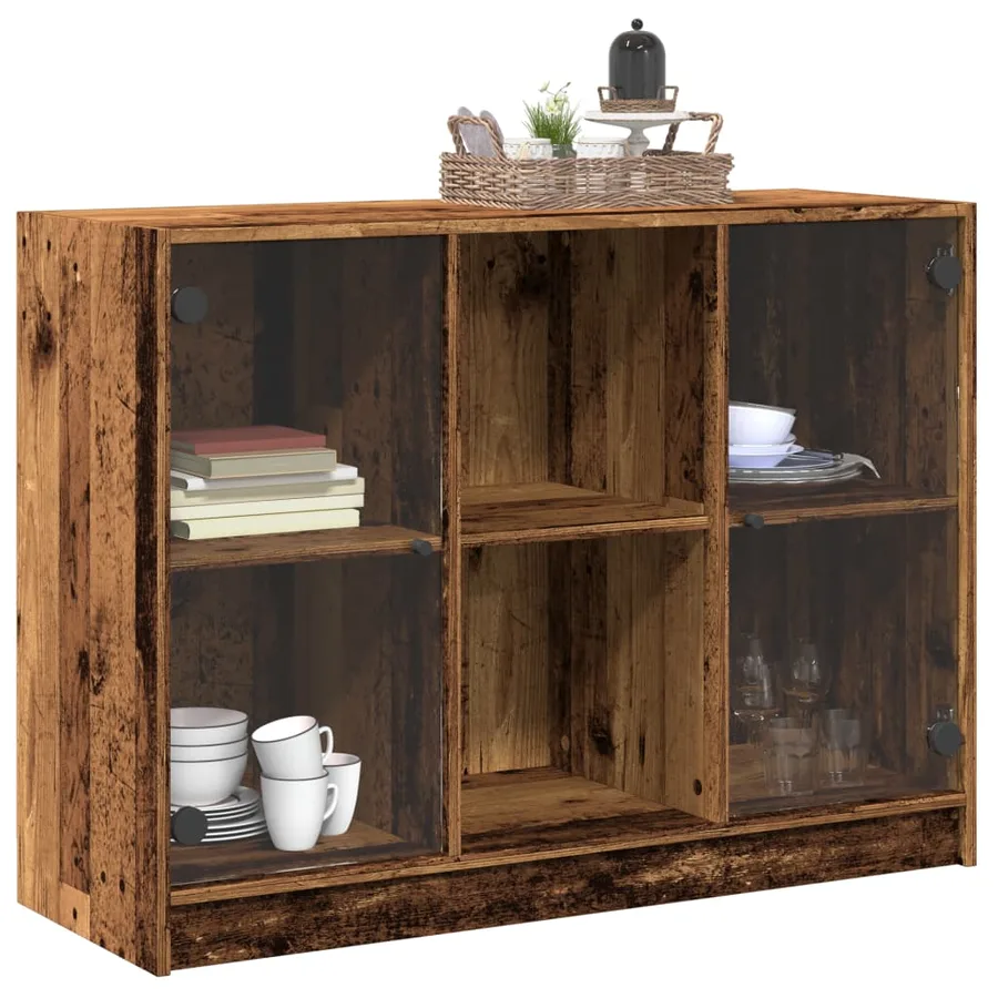 Buffet vieux bois 102x37x75,5 cm bois d'ingénierie - 3