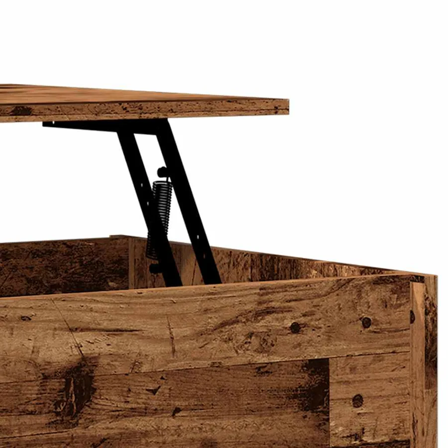 Table basse vieux bois 80x50,5x41,5 cm bois d'ingénierie - 10