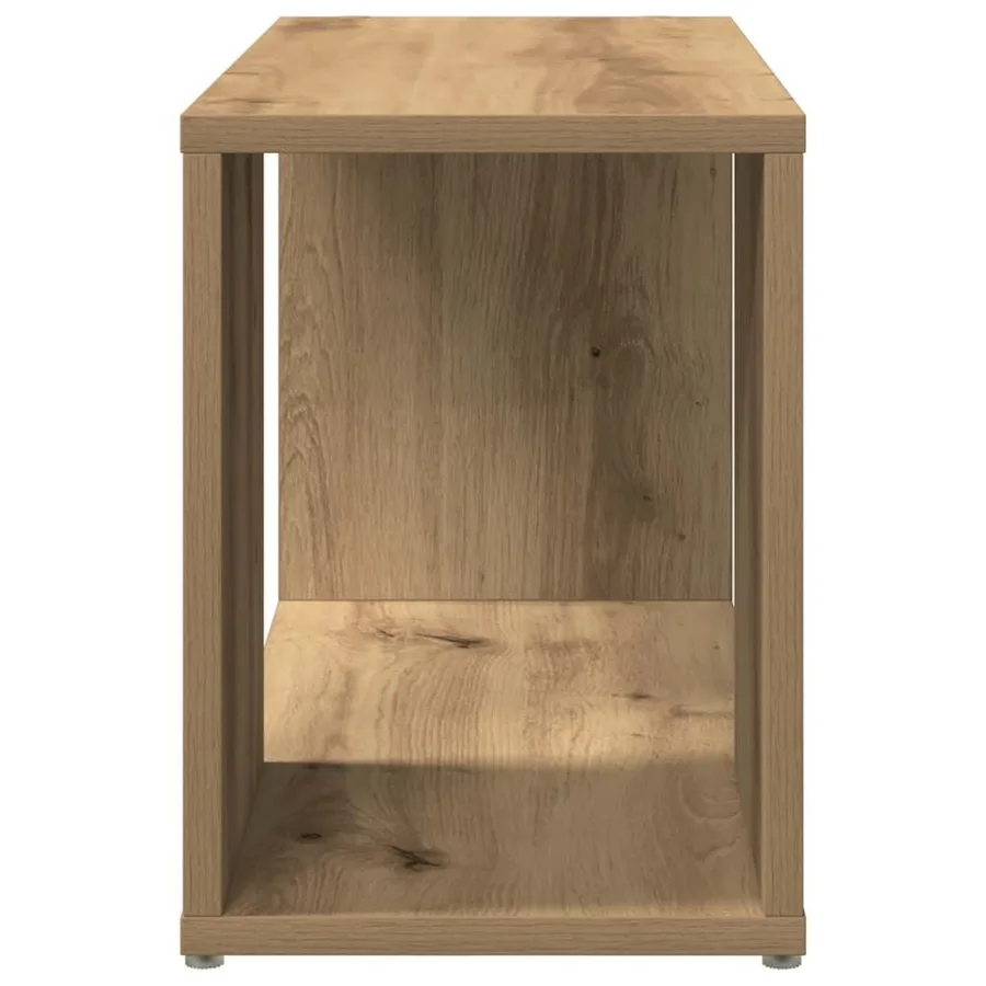 Meuble TV chêne artisanal 60x24x32 cm bois d'ingénierie - 5