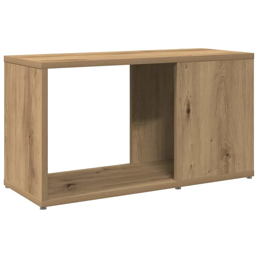 Meuble TV chêne artisanal 60x24x32 cm bois d'ingénierie - 6