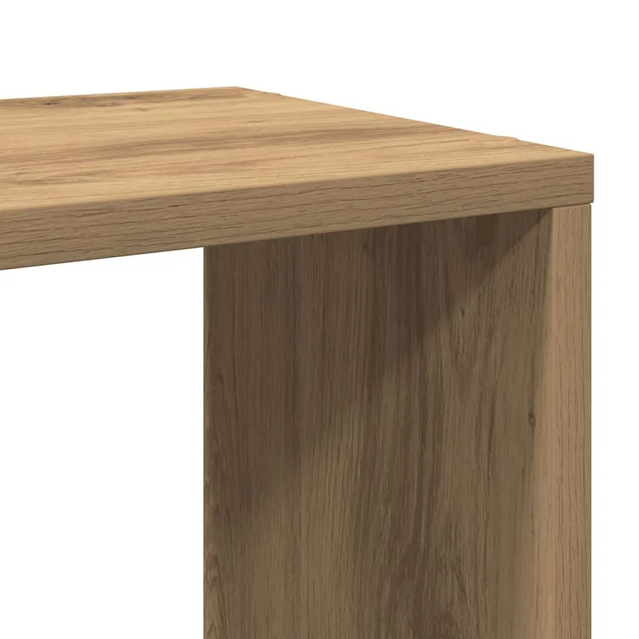 Meuble TV chêne artisanal 60x24x32 cm bois d'ingénierie - 7