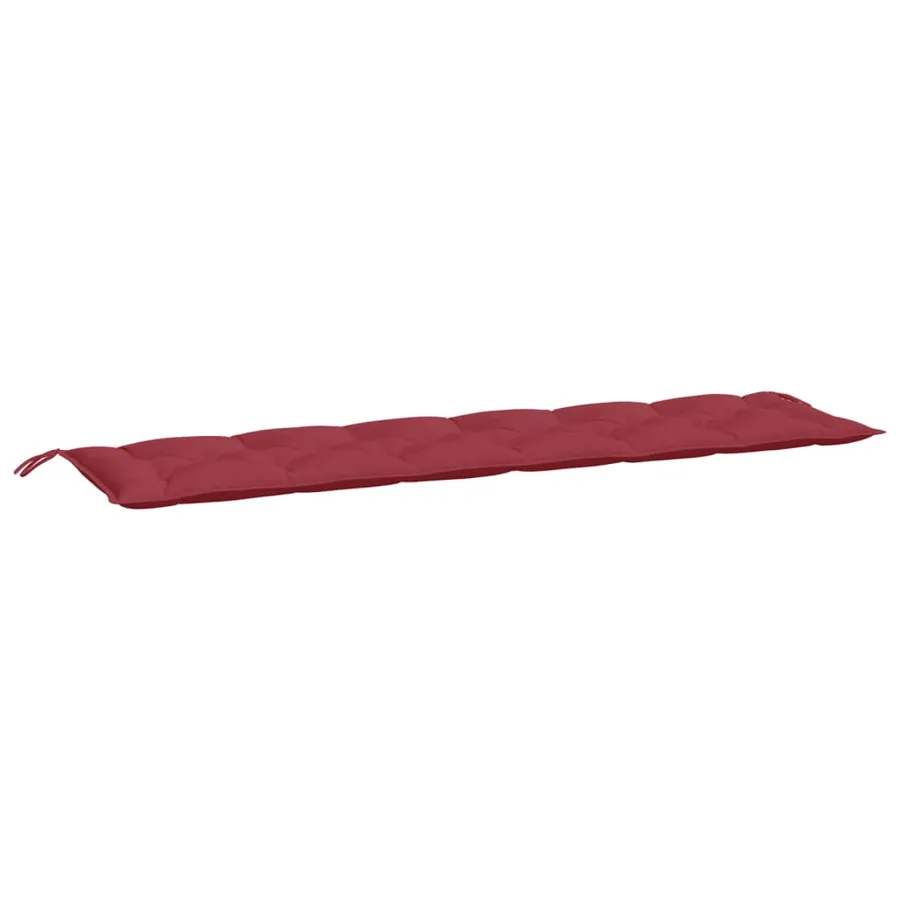Coussins de banc de jardin lot de 2 rouge bordeaux tissu Oxford - 4
