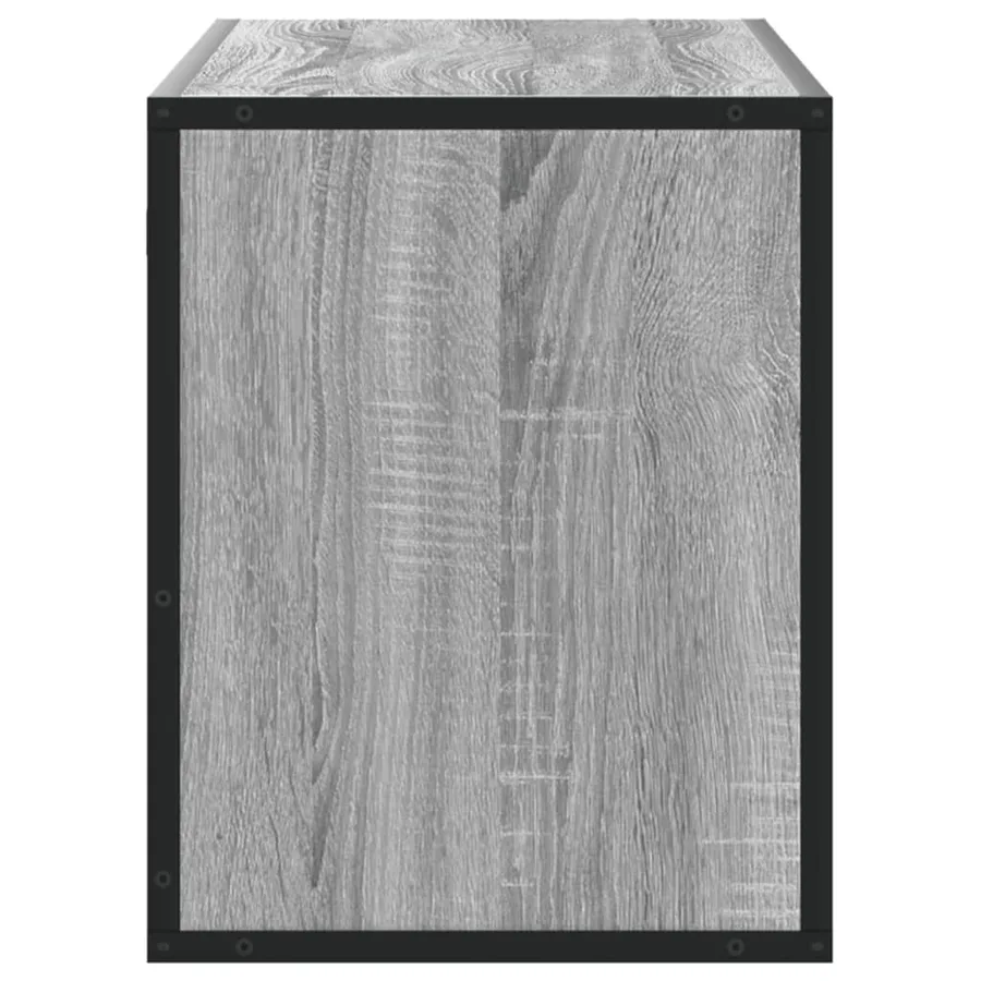 Meuble TV sonoma gris 100x31x39,5 cm bois d'ingénierie et métal - 5