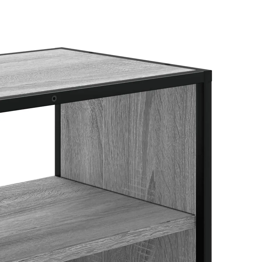 Meuble TV sonoma gris 100x31x39,5 cm bois d'ingénierie et métal - 7