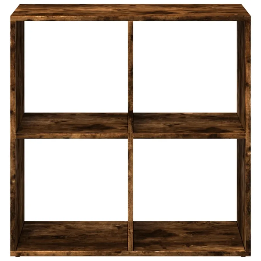 Étagère séparatrice de pièce chêne fumé 69,5x29x69,5 cm - 5