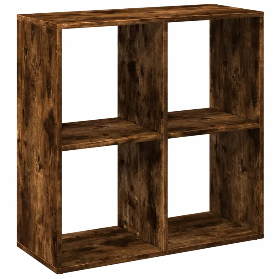 Étagère séparatrice de pièce chêne fumé 69,5x29x69,5 cm - 6