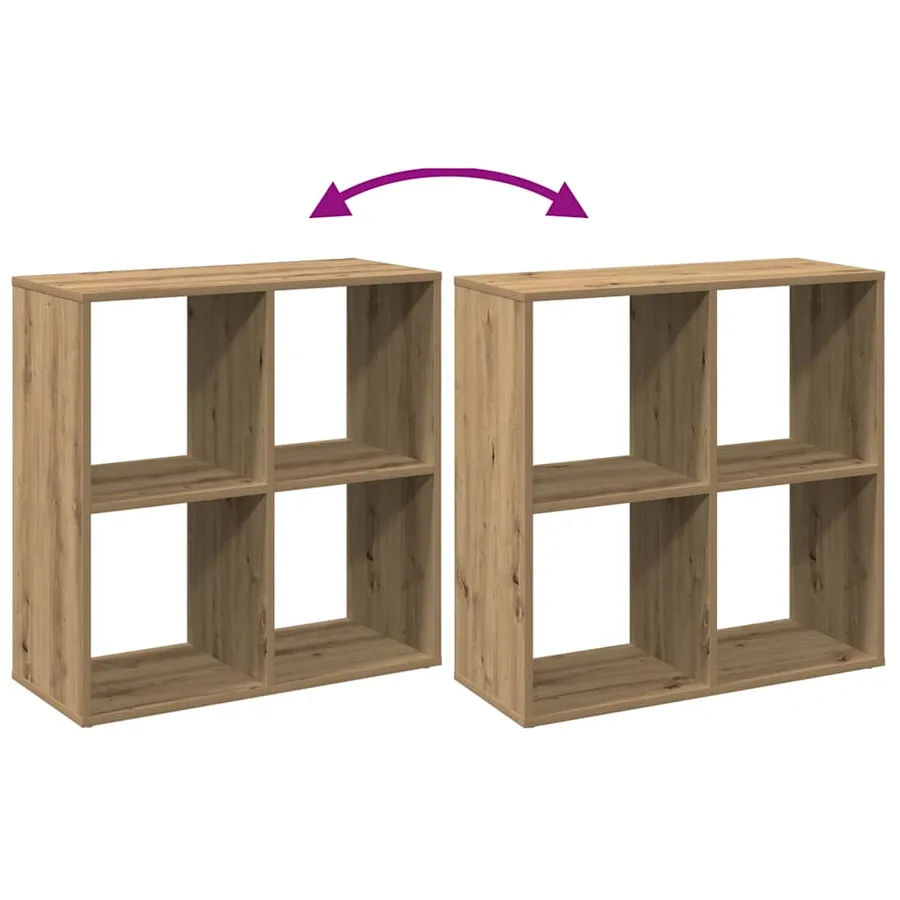 Étagère séparatrice de pièce chêne artisanal 69,5x29x69,5 cm - 8