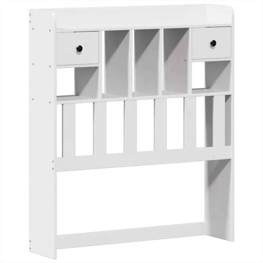Cadre de lit sans matelas blanc 90x190 cm bois de pin massif - 8
