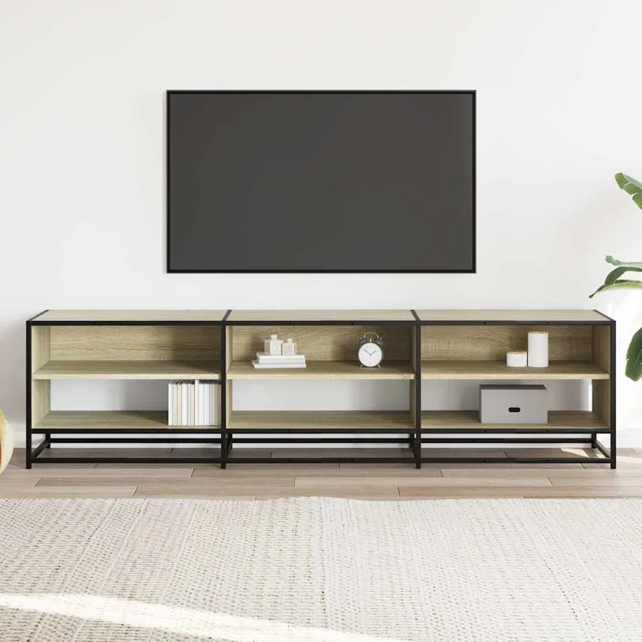 Meuble TV chêne sonoma 180x40x46 cm bois d'ingénierie - 3
