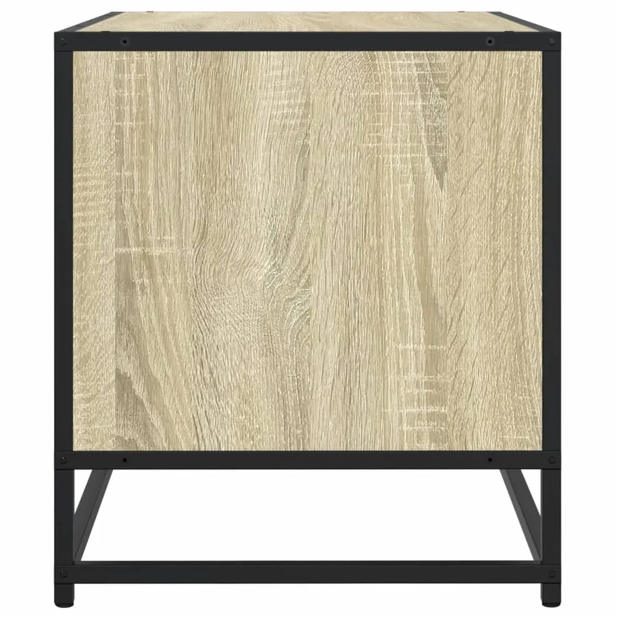 Meuble TV chêne sonoma 91x40x46 cm bois d'ingénierie et métal - 6