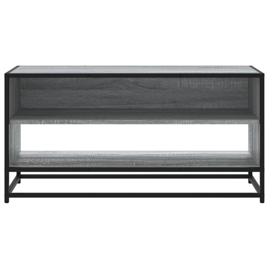 Meuble TV sonoma gris 91x40x46 cm bois d'ingénierie et métal - 4